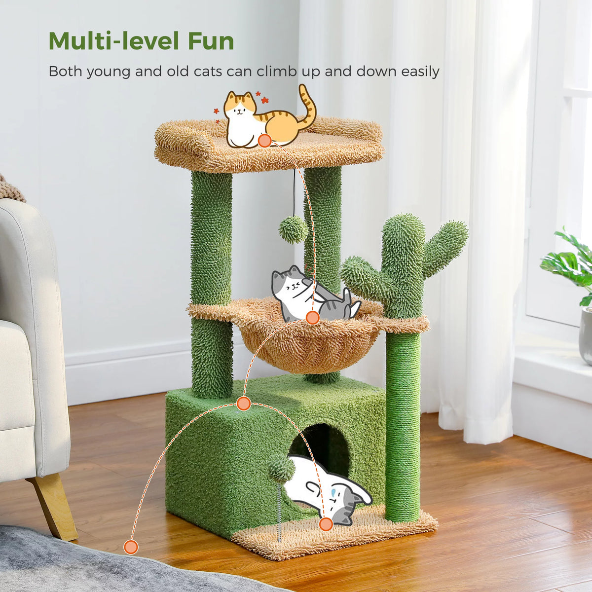 cactus cat tree for medium cats