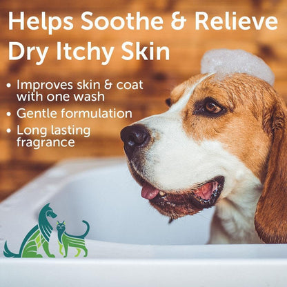Cucumber Melon Pet Shampoo for Dogs &amp; Cats, Gentle Oatmeal Formula