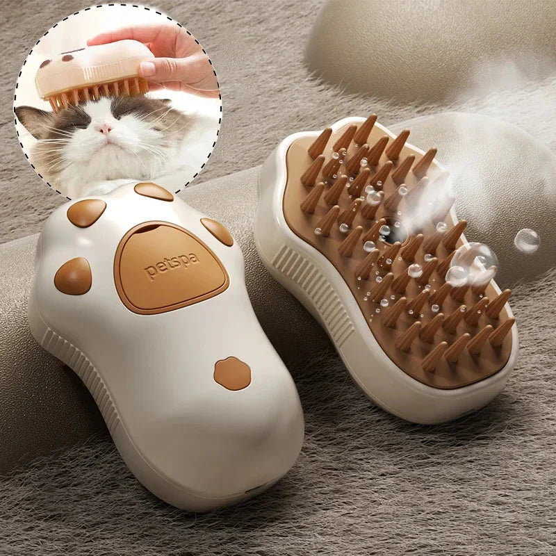 electric cat steam grooming brush