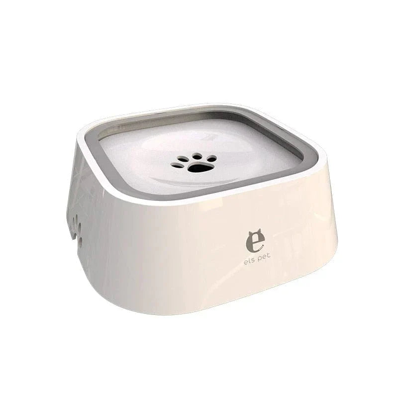 Dog Drinking Water Bowl with Floating Design