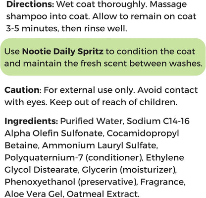 Cucumber Melon Pet Shampoo for Dogs &amp; Cats, Gentle Oatmeal Formula