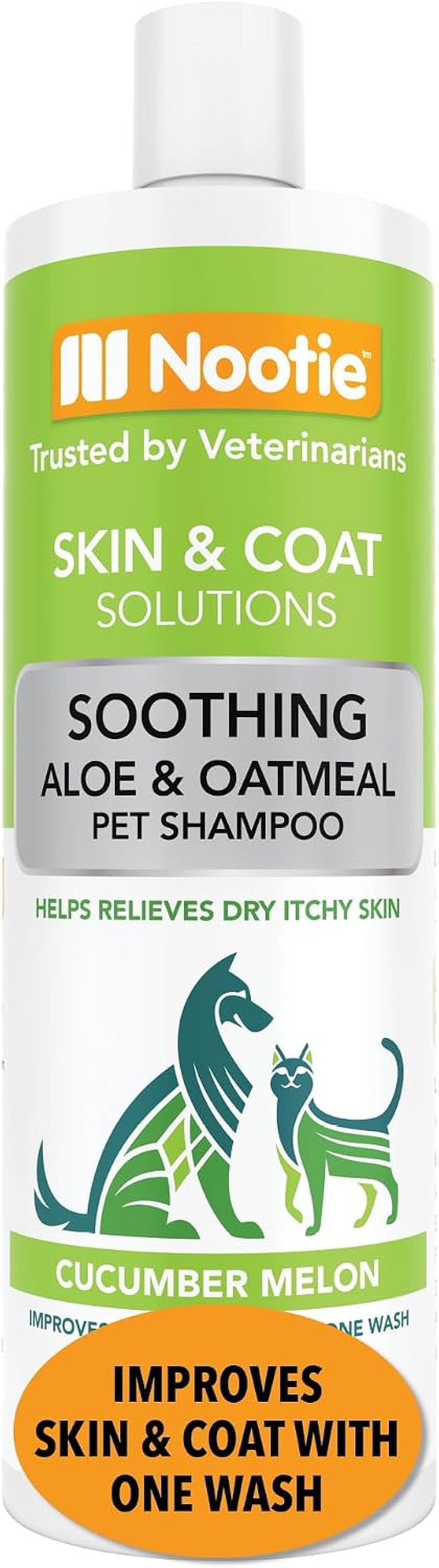 Cucumber Melon Pet Shampoo for Dogs &amp; Cats, Gentle Oatmeal Formula