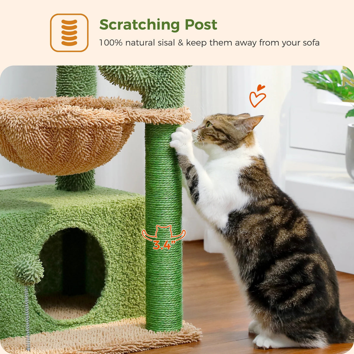 cactus cat tree for medium cats