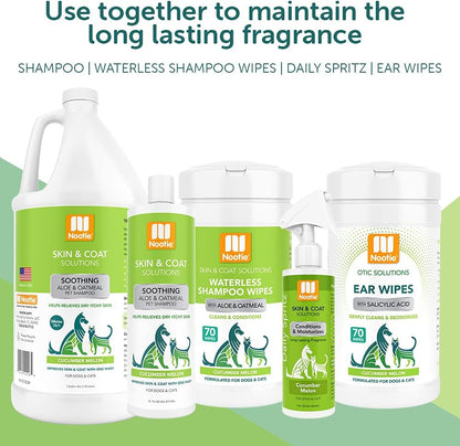 Cucumber Melon Pet Shampoo for Dogs &amp; Cats, Gentle Oatmeal Formula